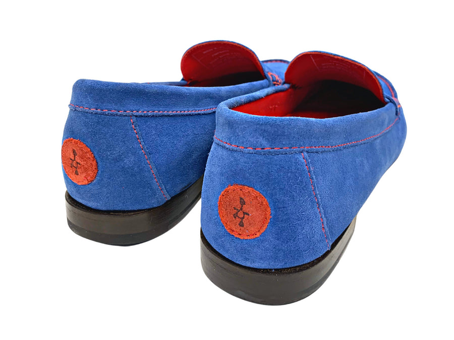 blue penny loafers heel