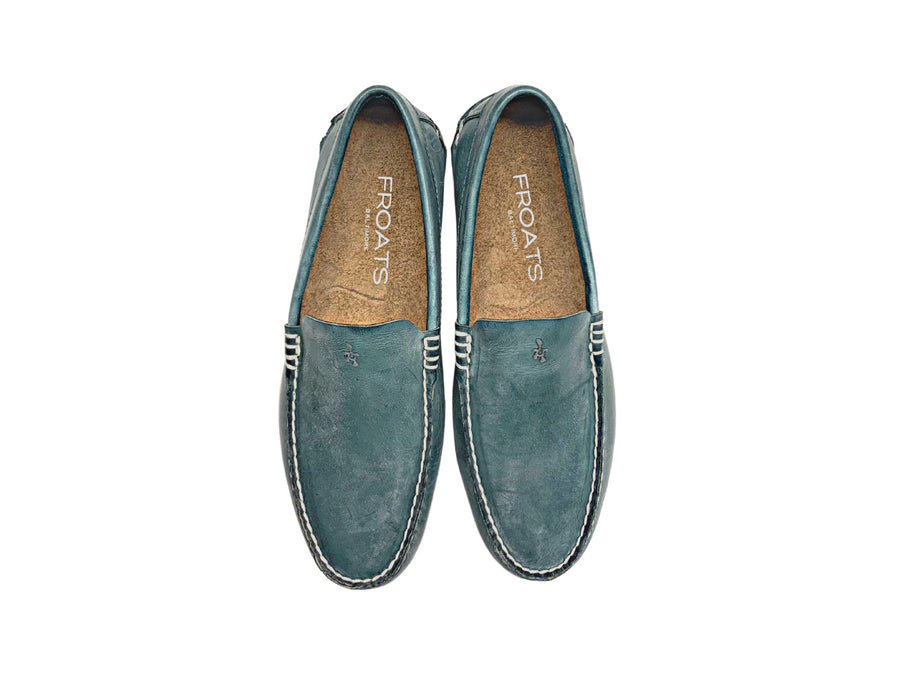 green venetian loafers pair