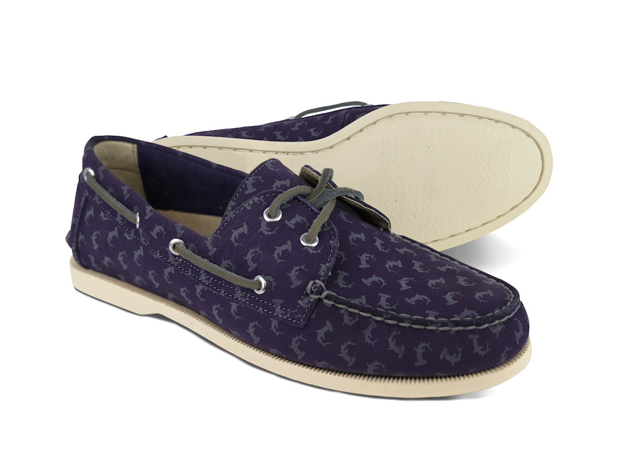 purple boat shoes outsole
