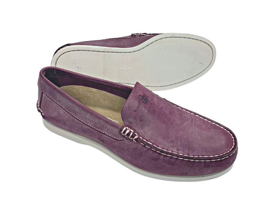 purple venetian loafers outsole