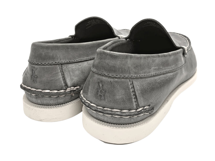 grey venetian loafers heel
