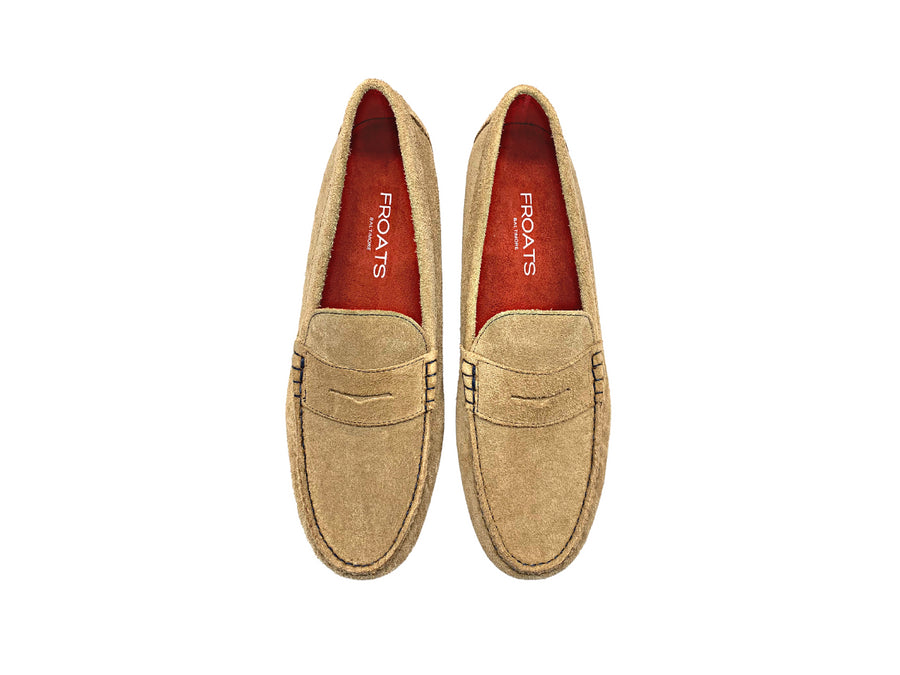 tan penny loafers pair