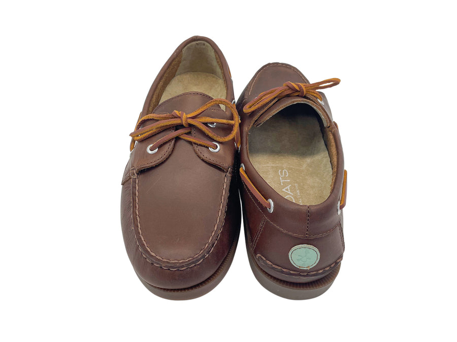 traditional brown boat shoes pair 1
