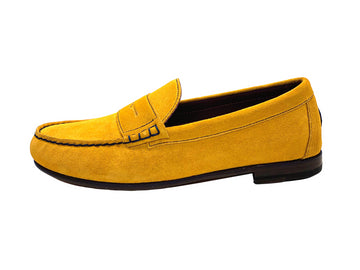 yellow penny loafers side